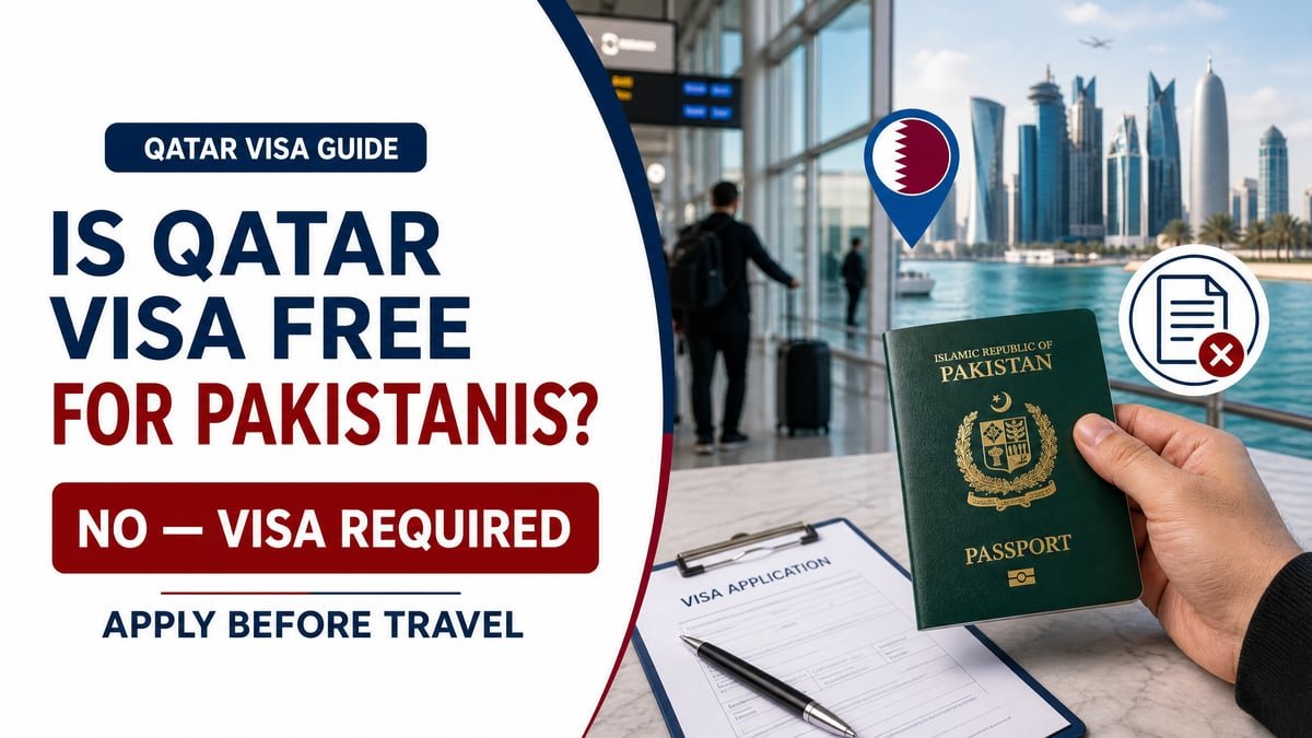 Is Qatar visa free for Pakistanis? No — visa required, apply before travel